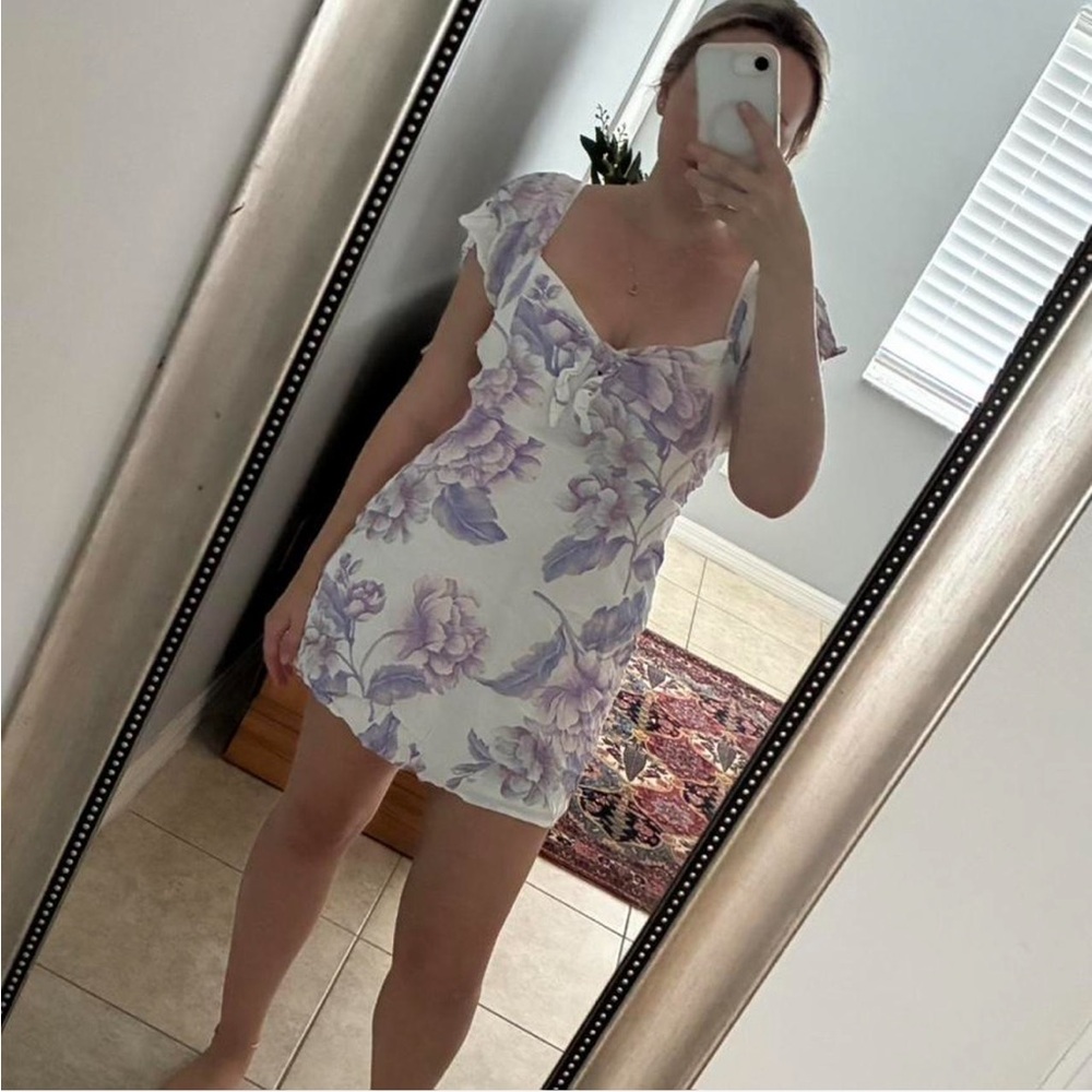 Forever 21 Purple and White Floral Mini Dress